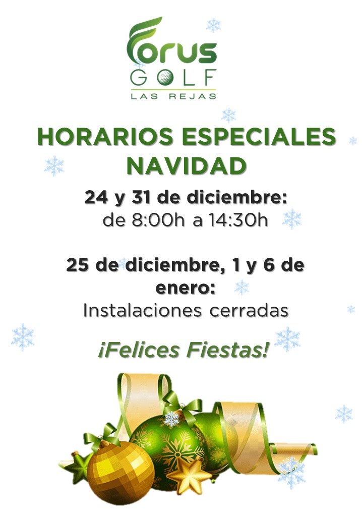 HORARIOS ESPECIALES NAVIDAD